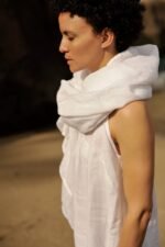 Baltas lininis šalikas - Image 3